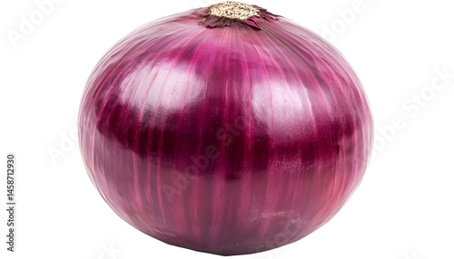 Fresh onion with skin isolated on white