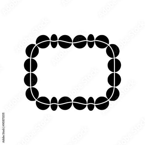 Elegant Minimalist Bead Frame on Light Gray Backdrop