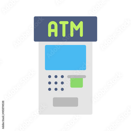 Atm icon vector image. Suitable for mobile apps, web apps and print media.
