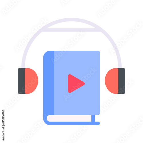 Audiobook icon vector image. Suitable for mobile apps, web apps and print media.