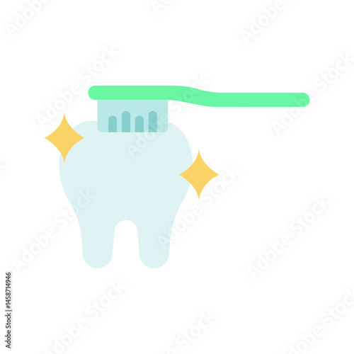 Brushing icon vector image. Suitable for mobile apps, web apps and print media.