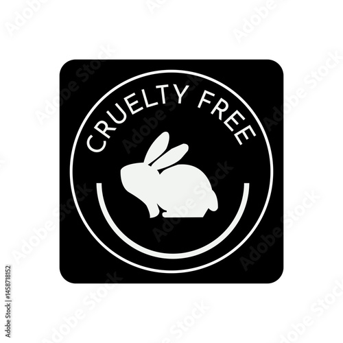 Cruelty Free icon Vector black white