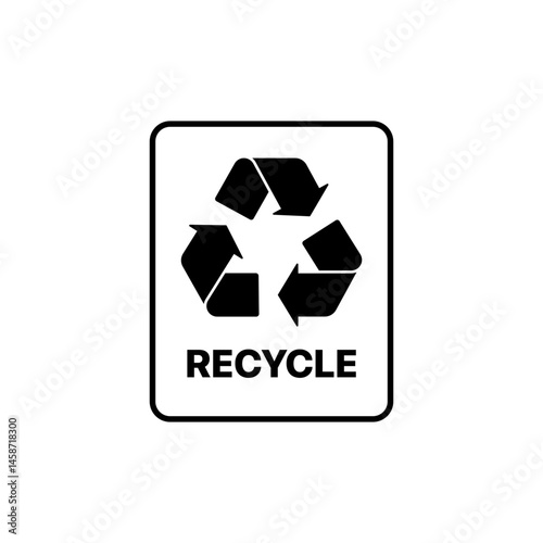 Recycle Icon vector logo sign symbol black