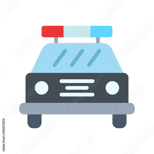 Police Car icon vector image. Suitable for mobile apps, web apps and print media.