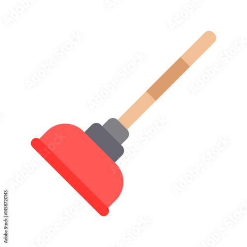Plunger icon vector image. Suitable for mobile apps, web apps and print media.
