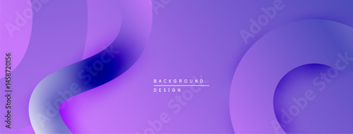 Abstract purple background. Overlapping shapes create dynamic visual flow. Modern design suitable for digital projects.