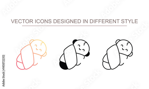 Baby icon design with white background stock illustration