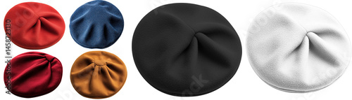 beret hat isolared on white back ground