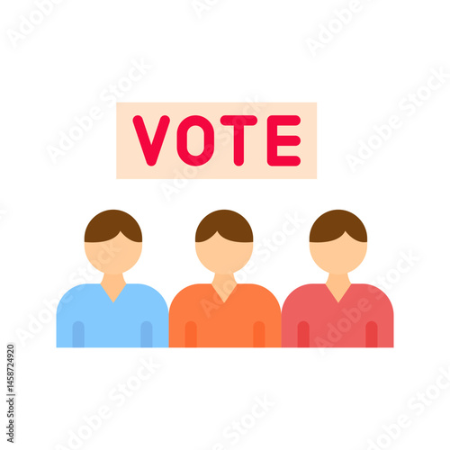 Voters icon vector image. Suitable for mobile apps, web apps and print media.