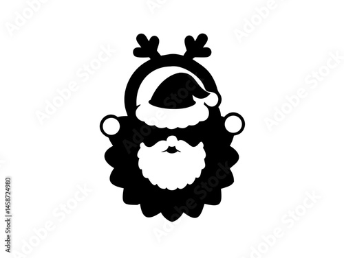 Minimalist Christmas Icons Pack Featuring Multiple Santas Classic Symbols