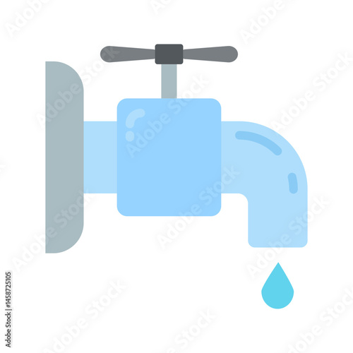 Water Tap icon vector image. Suitable for mobile apps, web apps and print media.