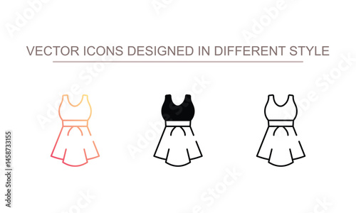 MOM Dress icon design with white background stock illustration