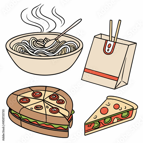 food delivery
, white background