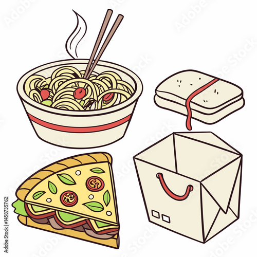 food delivery
, white background