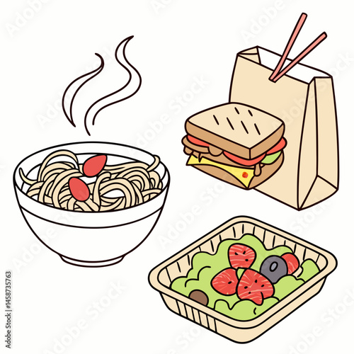 food delivery
, white background