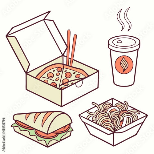 food delivery
, white background