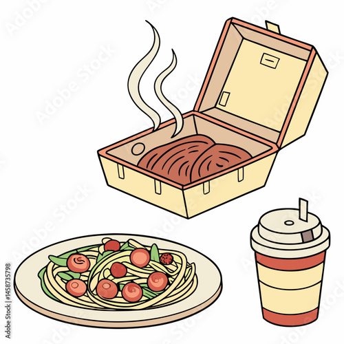 food delivery
, white background