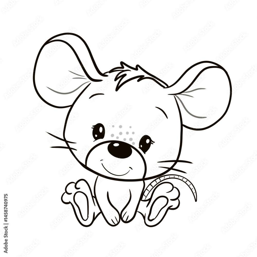Petite souris à colorier Petite souris à colorier