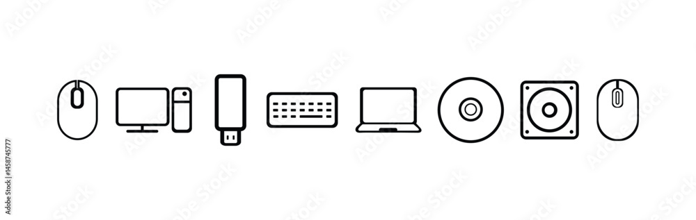 Computer set icon Computer set icon