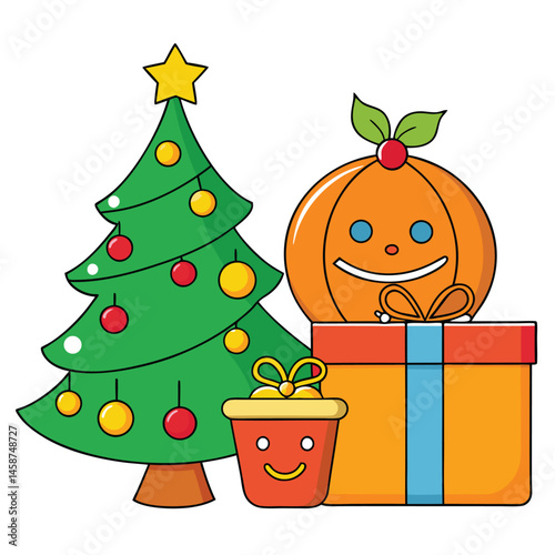 christmas tree with gifts