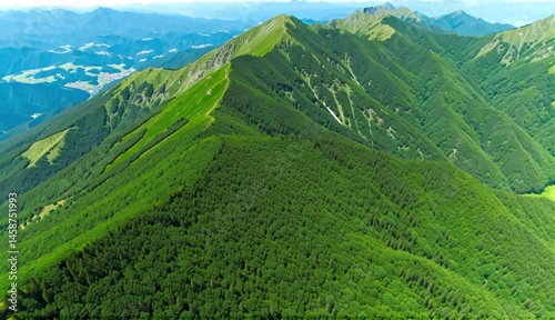 Drone shot of top hill mountains 