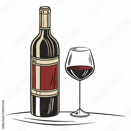 wine bottle "white background