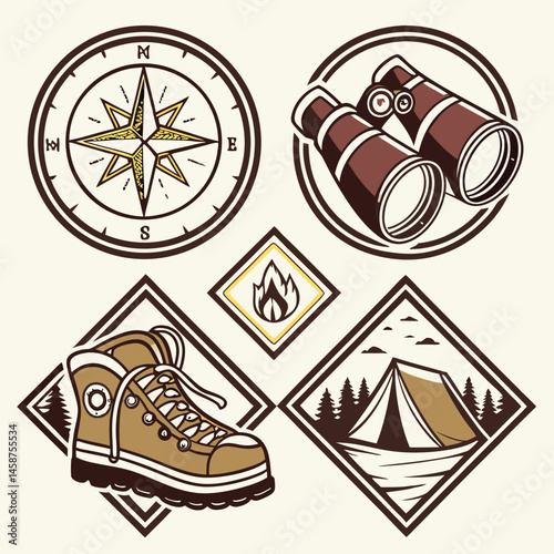 travel and tourism icons set