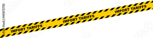 Import tariffs tape. tariffs vector