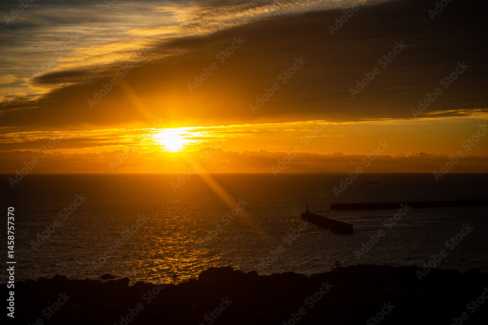 Naklejka premium Sunrise at Yakushima Island, Kagoshima Prefecture, Japan, a World Heritage Site