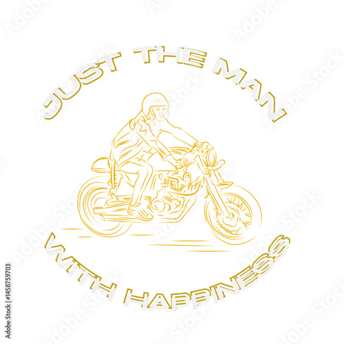 vector illustration man with the vehicle