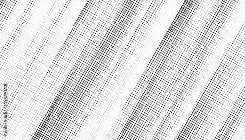 Grunge halftone gradient texture. Faded grit noise background. Sandy gritty wallpaper. Retro pixelated backdrop. Black and white anime or manga comic overlay. Vector graphic design textured halftone.
