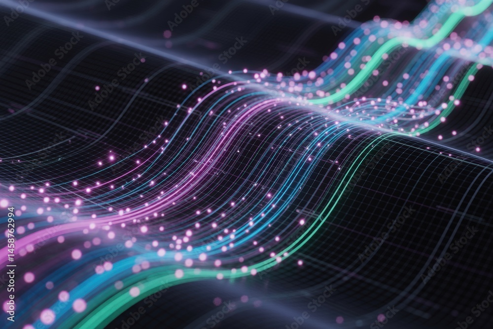 Obraz premium Abstract Technology Wave Background