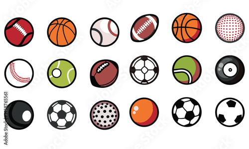Black and white sports equipment vector