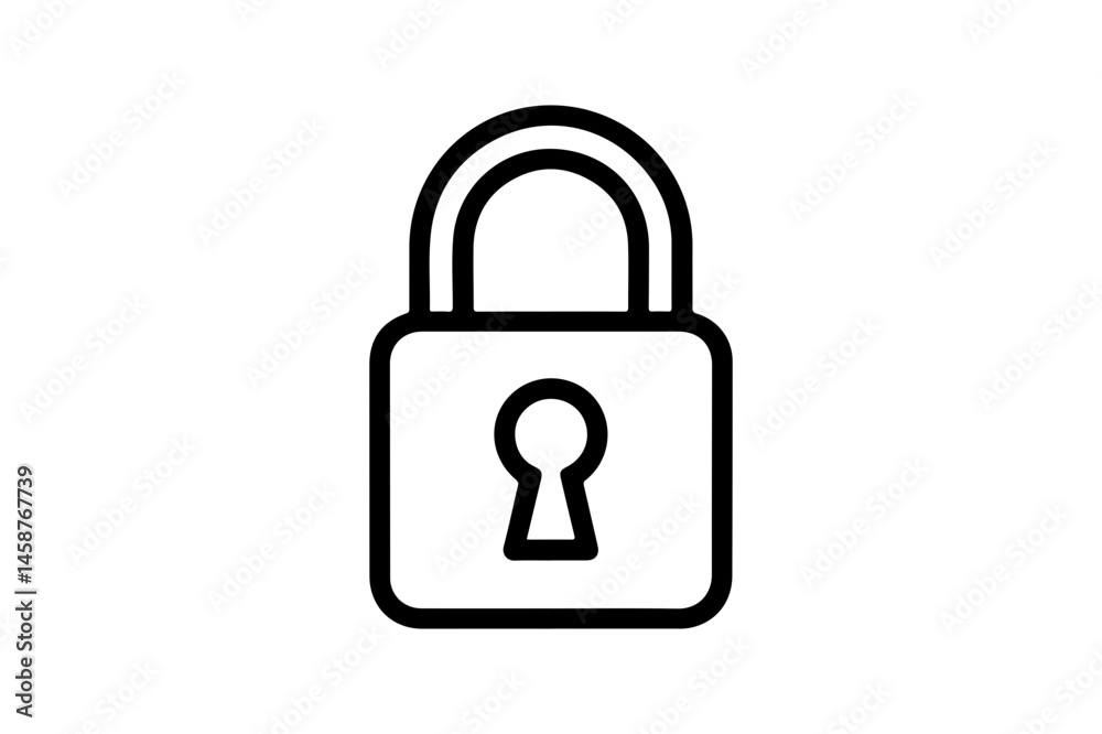 Simple padlock icon representing security and protection Simple padlock icon representing security and protection