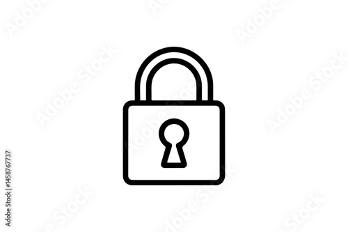 Simple padlock icon representing security and protection