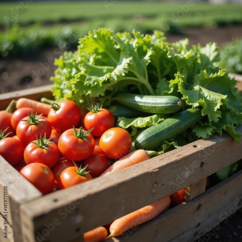Organic Vegetables Harvested Fresh from Farm