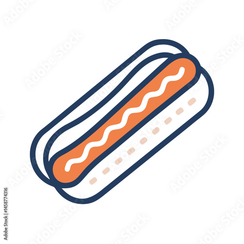 hotdog ,white background