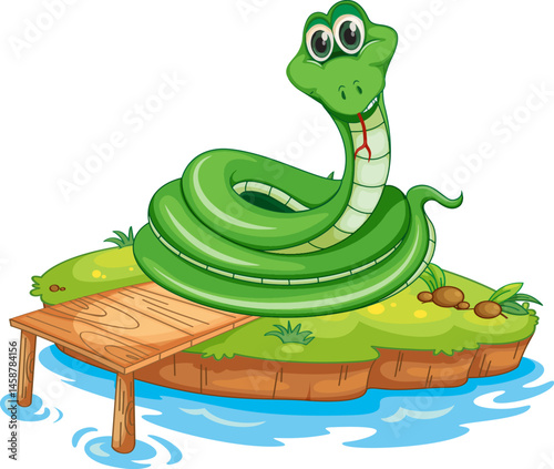 snake in the greenland vector