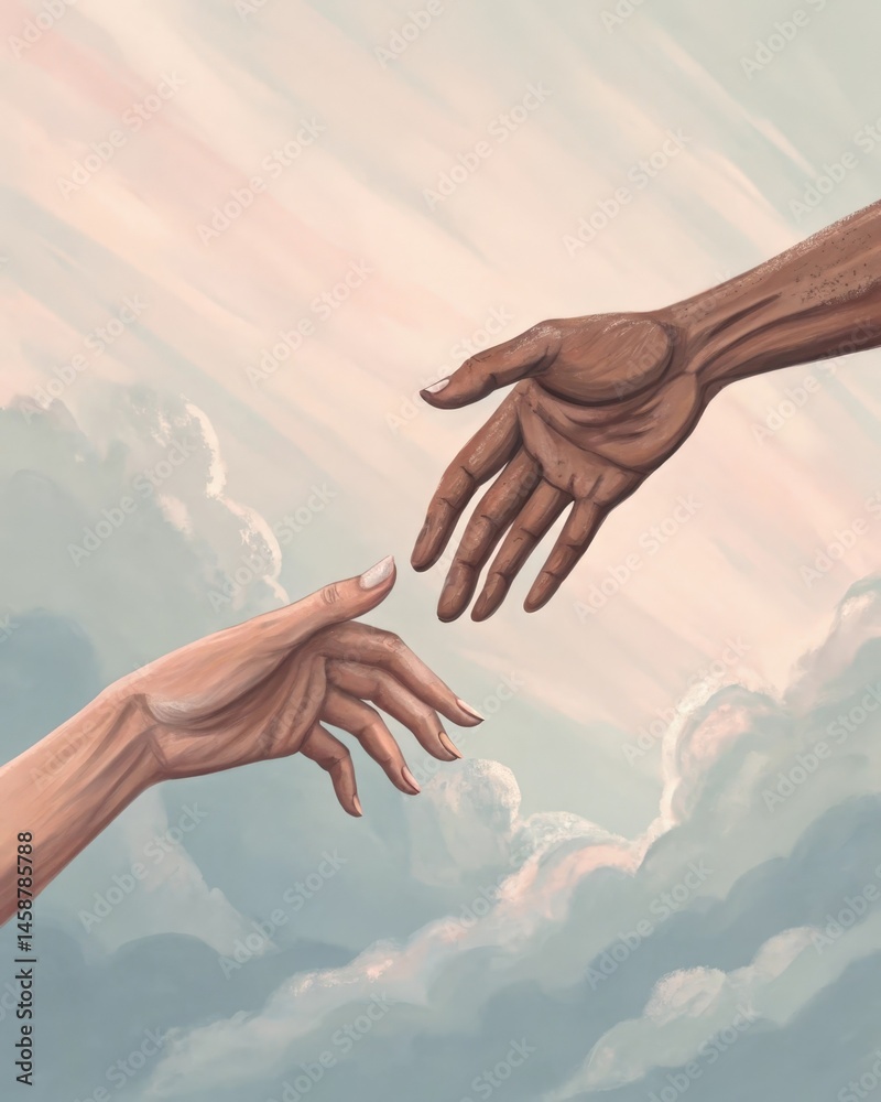 Hands reaching out to one another depicting the significance of connection and empathy in fostering resilience.