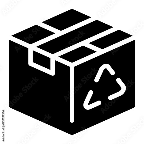 delivery box glyph icon