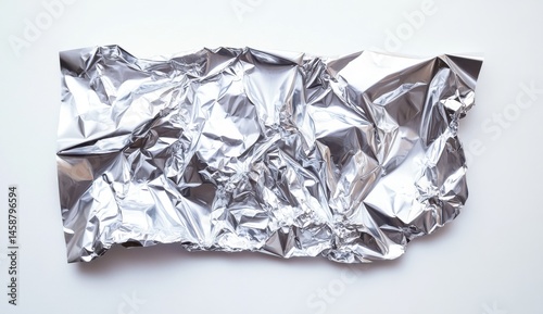 Crumpled sheet of aluminum foil