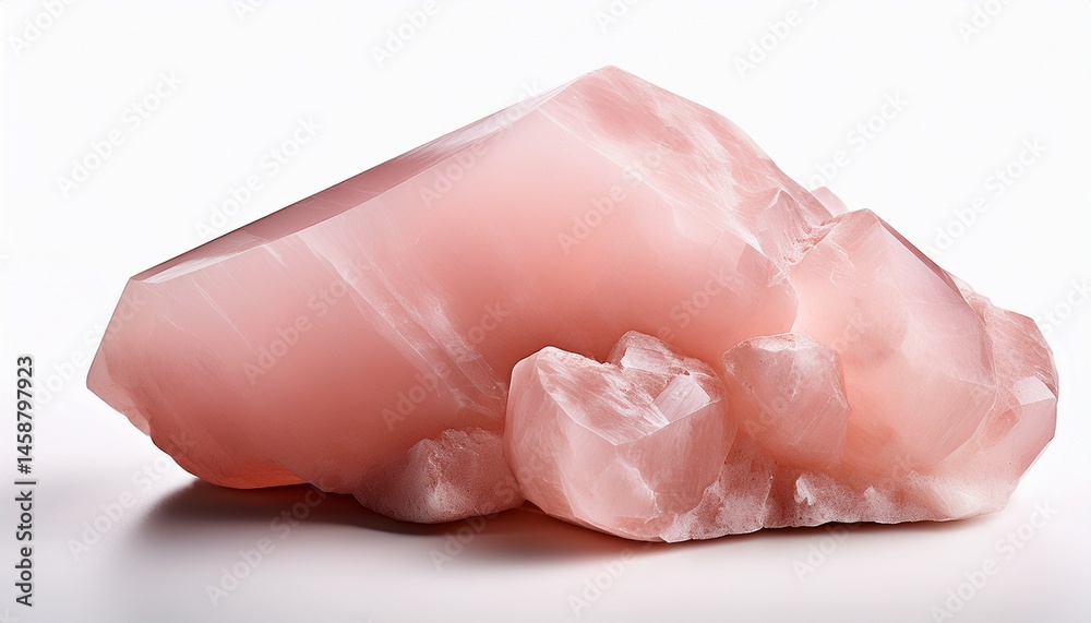 rose quartz on white background rose quartz on white background