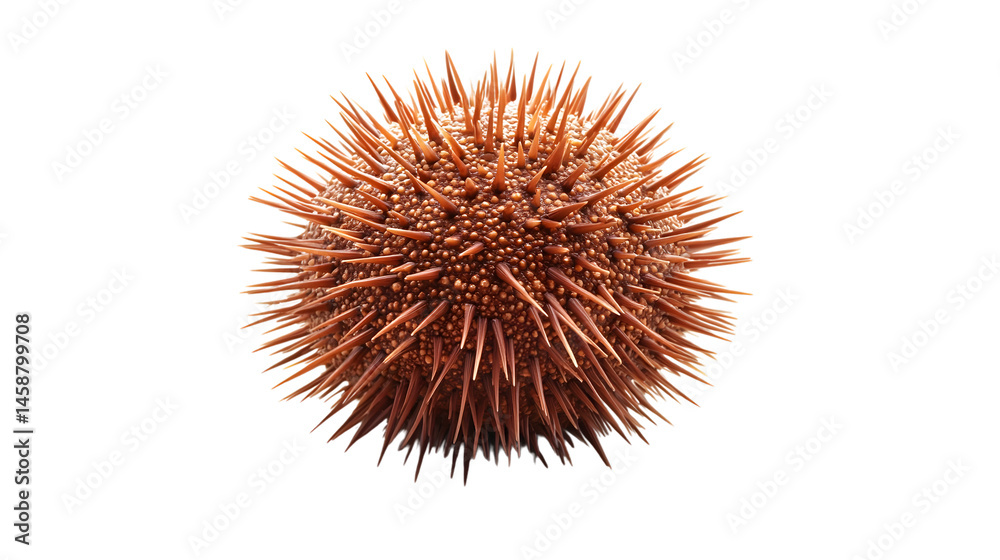 Sea Urchin Isolated on White Background for Graphic Design Projects and Educational Materials