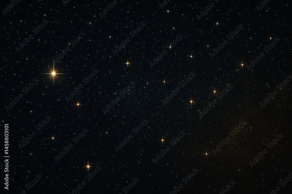 Obraz premium Night Sky with Stars, Dark Starry Background, Cosmic Space View