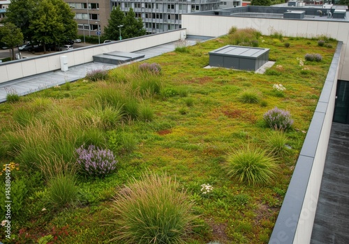 Extensive Green Roof with Varied Vegetation
