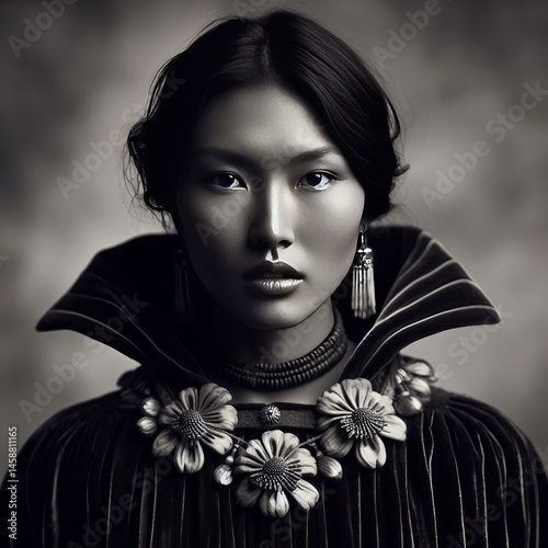 Navajo Woman A woman from the Navajo tribe wearing a traditional