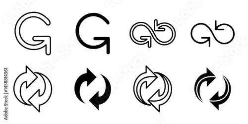 Refresh and sync icon. Circular arrows and looping symbols vector illustration. Digital interface pictogram representing reload, repeat or update action for data synchronization and navigation.