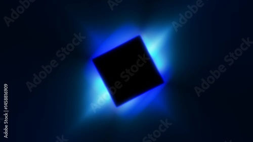 High-Energy,  Blue neon Platform Rotation with Mesmerizing Glowing Lights and Dynamic Light Effects Creating a Powerful and Hypnotic Visual. Intro for logos, technology, medicine, sales. 4k