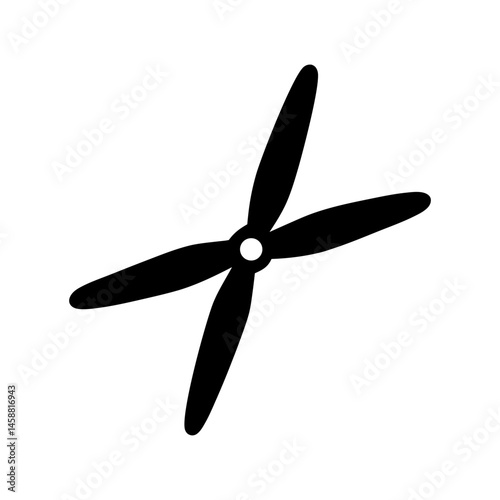 Two wind turbines in black silhouette against a white background graphic illustration