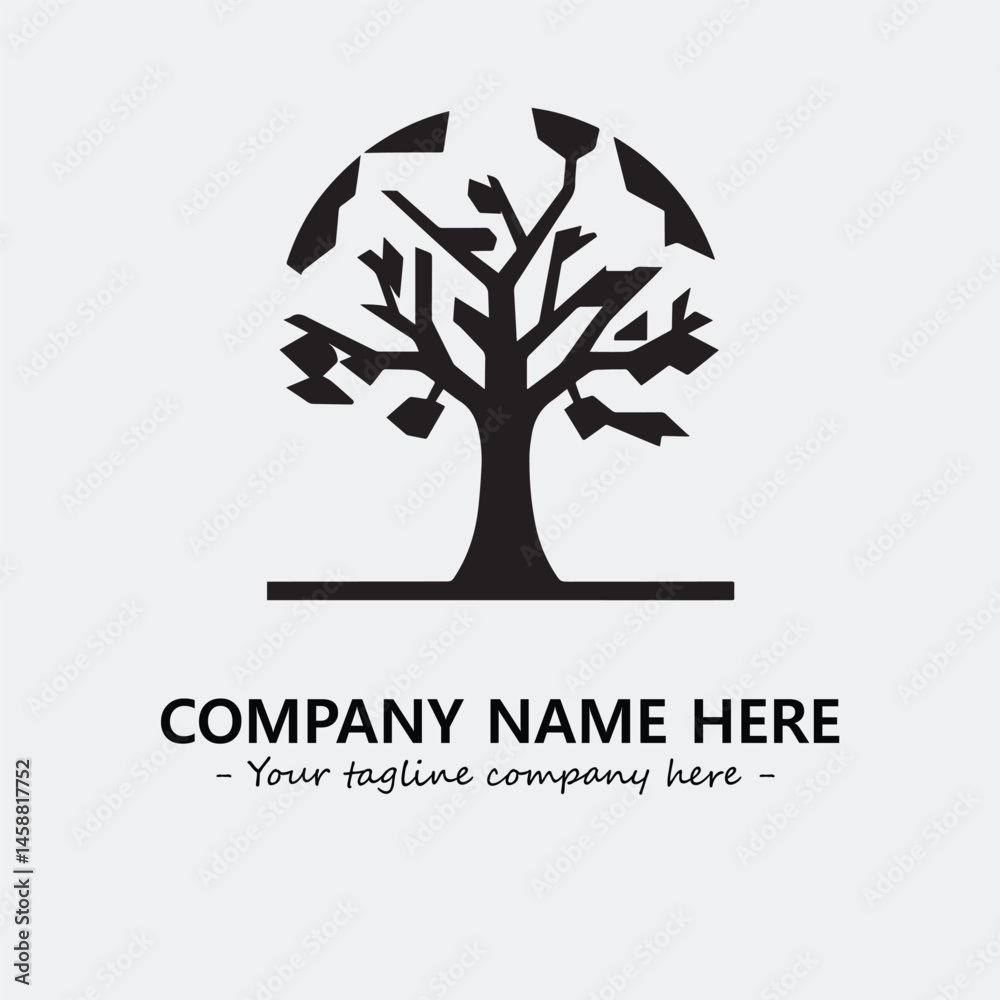 Fototapeta premium Tree Silhouette Logo Company Design Illustration Vector Graphic Image
